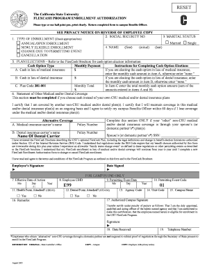 California FlexCash Program Enrollment Authorization