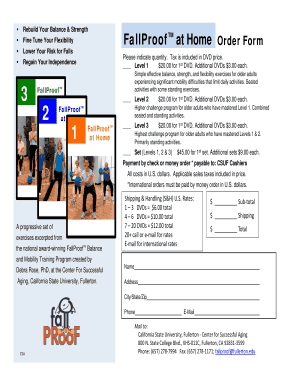 FallProof at Home Order Form