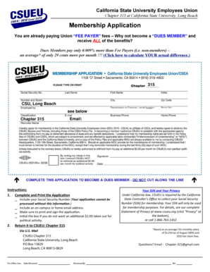 California State University Employees Union Membership Application