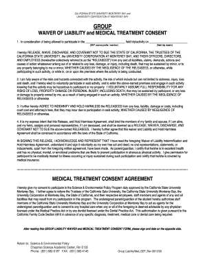 California Field Trip Waiver and Medical Consent