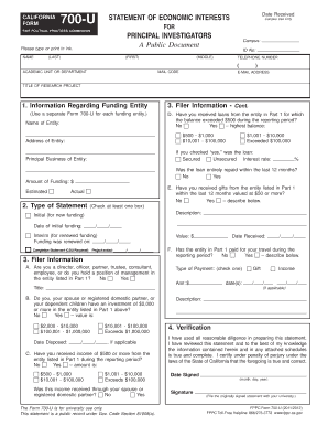 California Form 700-U