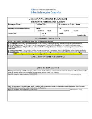 performance appraisal forms in mp
