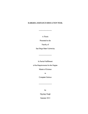 Distance education dissertation