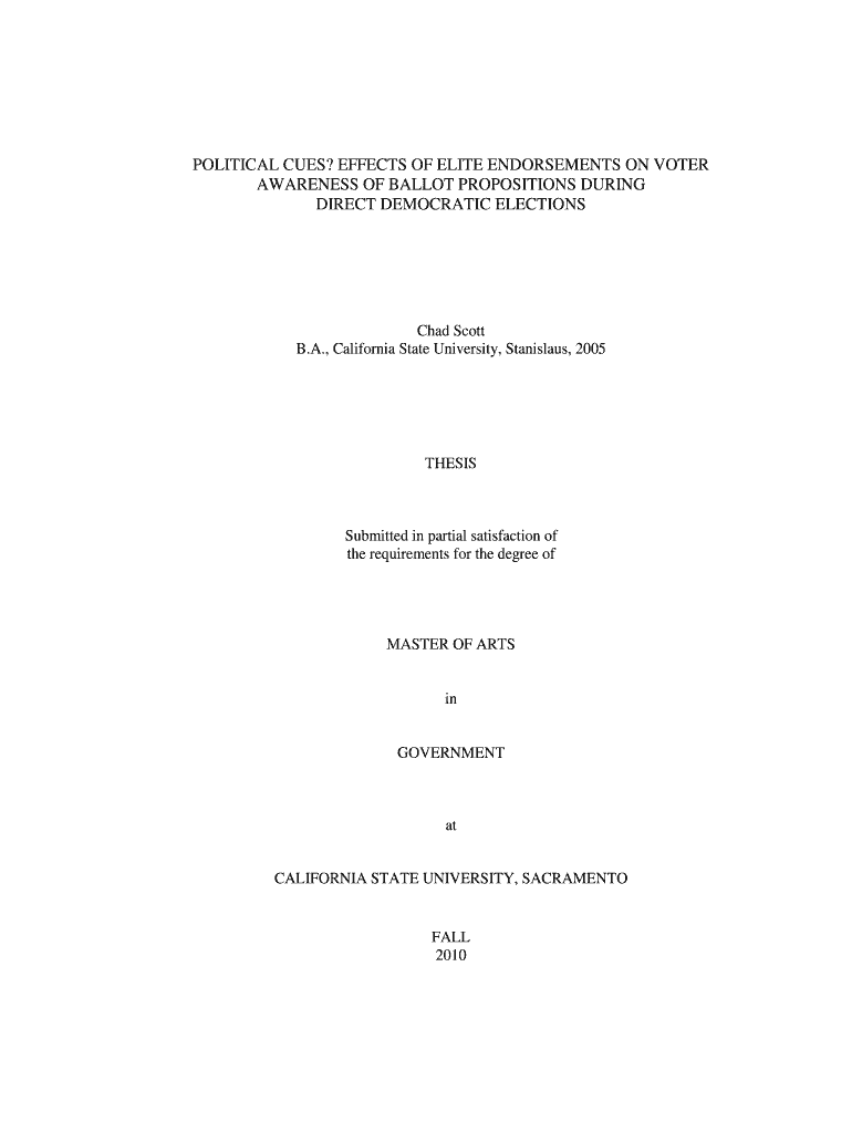 POLITICAL CUES - csus-dspace calstate Preview on Page 1