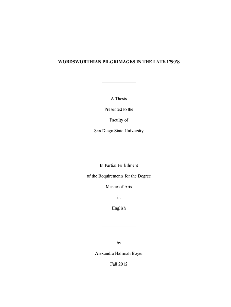 WORDSWORTHIAN PILGRIMAGES IN THE LATE 1790S - sdsu-dspace calstate Preview on Page 1