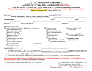 California University Graduation Application