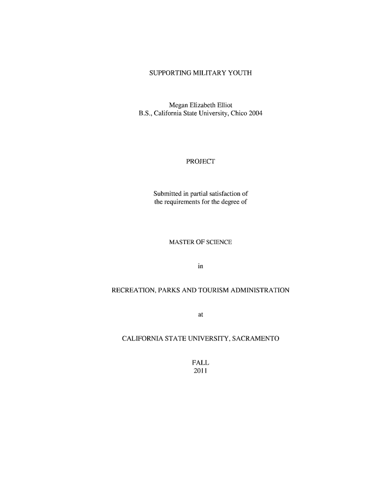 SUPPORTING MILITARY YOUTH - csus-dspace calstate Preview on Page 1