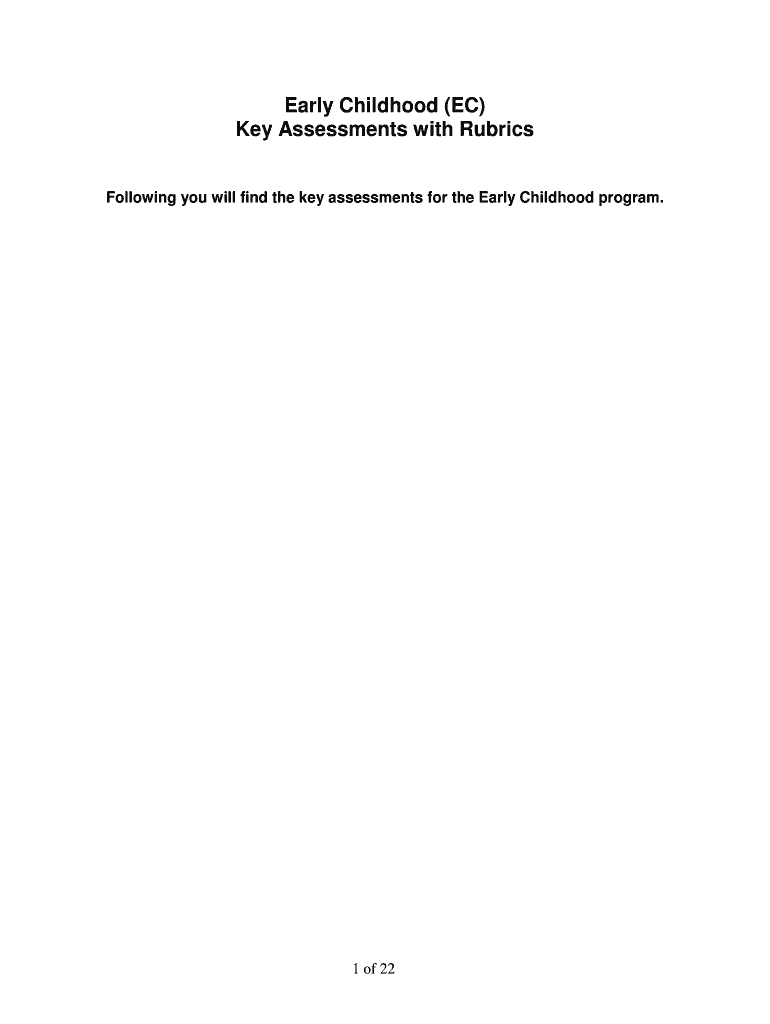 Early Childhood (EC) Preview on Page 1