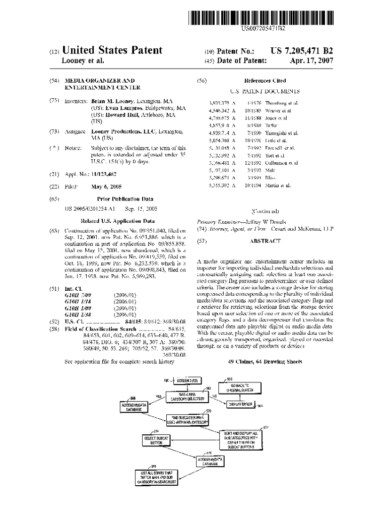US 7,205,471 B2 Preview on Page 1