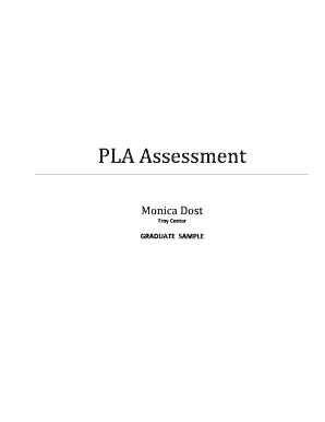 Graduate PLA Assessment Form