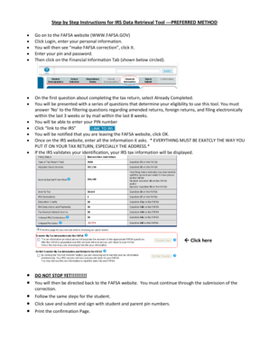 IRS Data Retrieval Tool Instructions