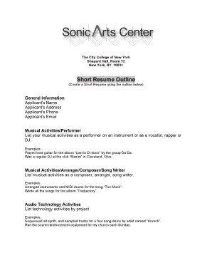 Bsc nursing resume format - sonic arts ccny