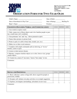 CC.006 - Observation Form for Two Year Olds - CUNY - inside jjay cuny