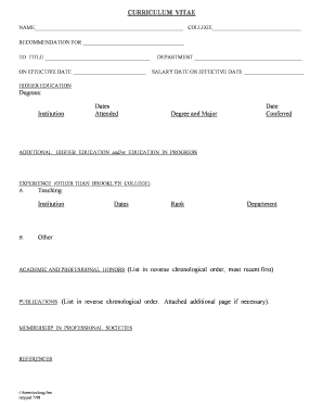 Curriculum Vitae Template