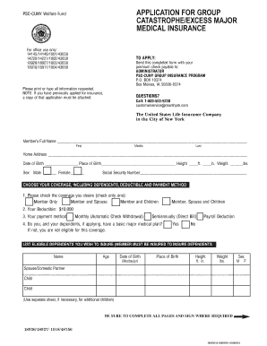 PSC-CUNY Catastrophe Major Medical Application