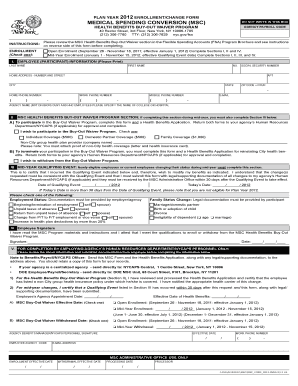 Medical Spending Conversion Health Benefits Buy-Out Waiver Form