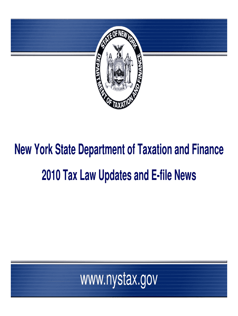 2010 Tax Law Updates and E-file News Preview on Page 1