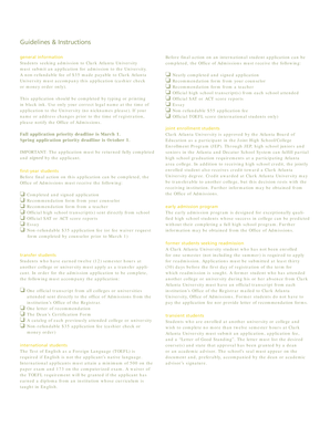Clark Atlanta University Application Form