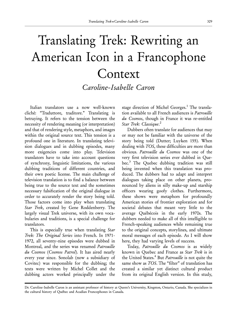 Caron, C - Academic Csuohio Preview on Page 1