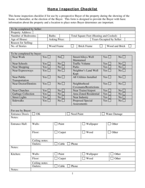 Home inspection template - Arkansas Buyer's Home Inspection Checklist