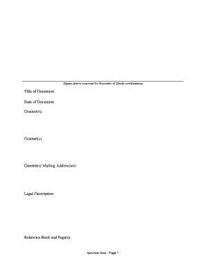 Quitclaim Deed Template