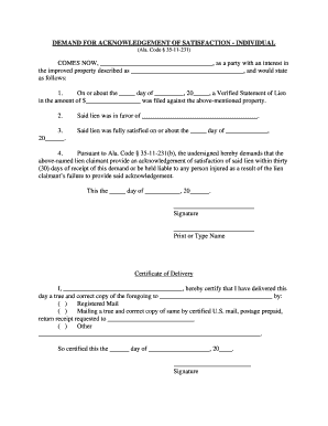 Bill Of Sale Form Alabama Full Release Of Lien Templates ...
