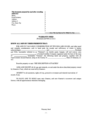 Warranty Deed Template