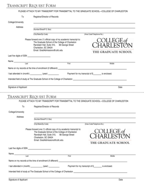 Transcript Request Form