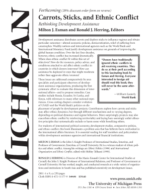 Carrots, Sticks, and Ethnic Conflict Order Form