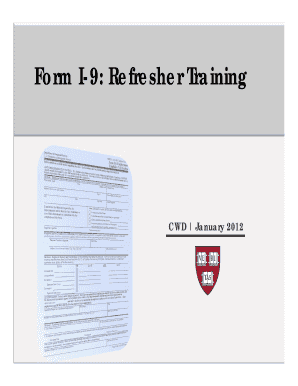 Form I-9: Refresher Training - Harvard University - hsph harvard