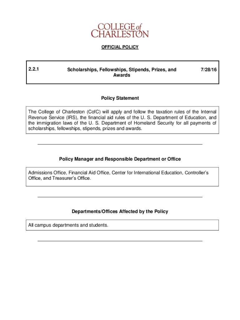 Scholarships, Fellowships, Stipends, Prizes, and Awards - 051413 Preview on Page 1