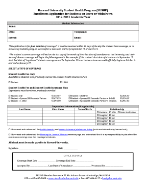 Leave of absence (loa)/withdrawal policy - Harvard University ...