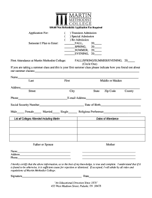 martin methodist college payment schedule form