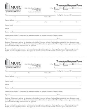 Transcript Request Form