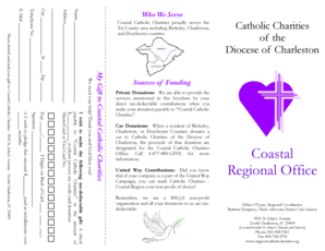 Coastal Catholic Charities Donation Form