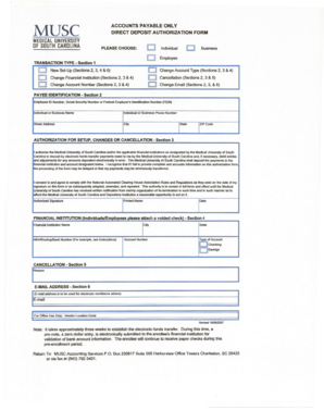 Direct Deposit Authorization Form