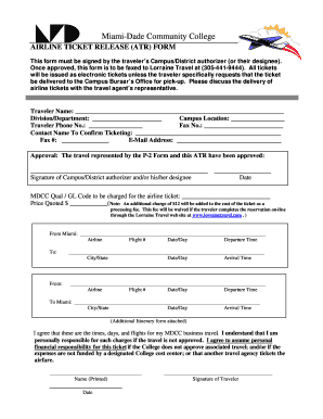 air ticket form