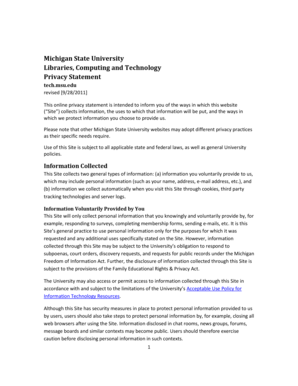 Sample Online Privacy Policy. Form report cases of Identity Theft - tech msu