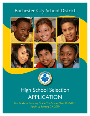 Rochester City School District High School Selection Application