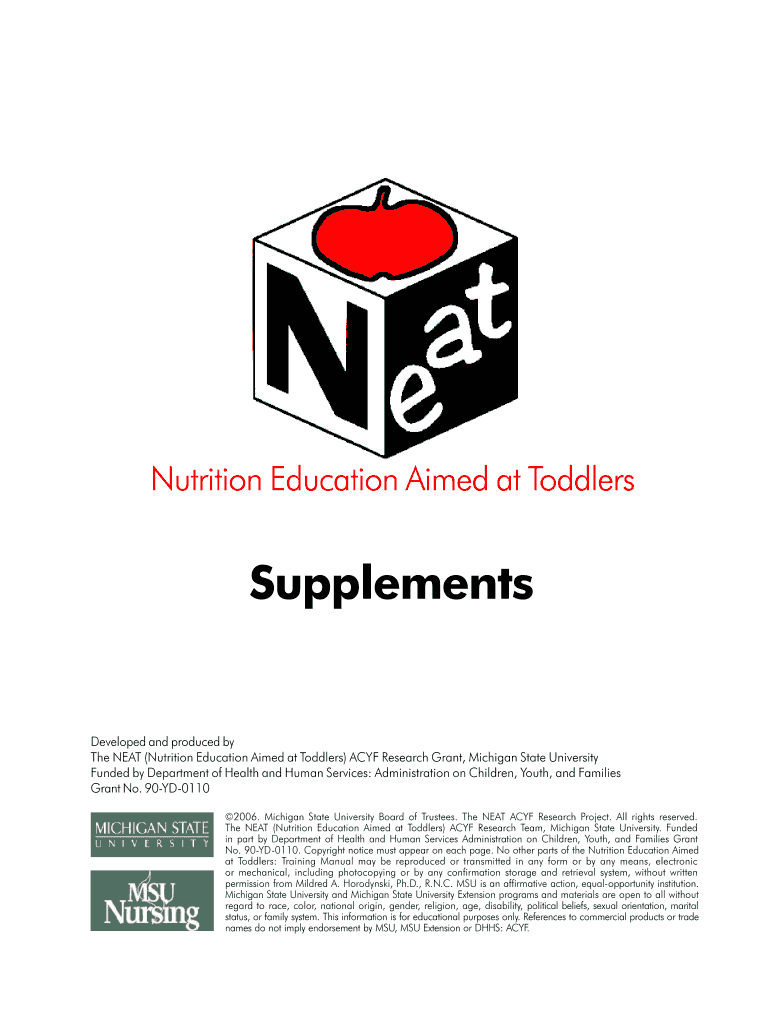 NEAT Supplement - College of Nursing - Michigan State University - nursing msu Preview on Page 1