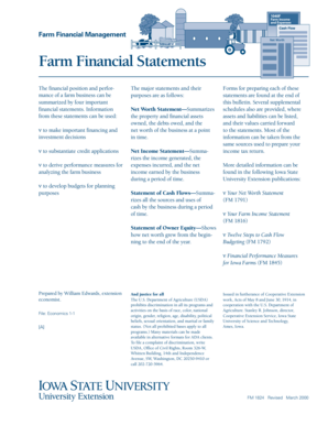 Farm Financial Statements
