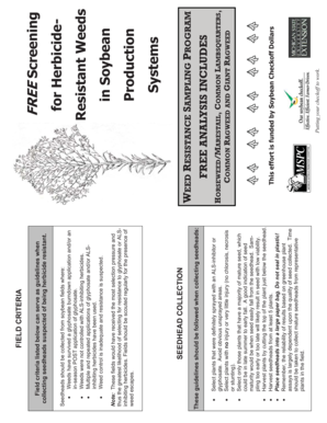 Weed Resistance Sampling Form