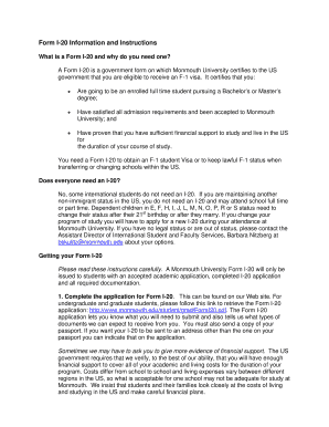 Form I-20 Application