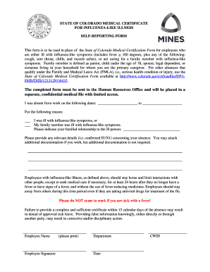 Colorado Influenza-Like Illness Form