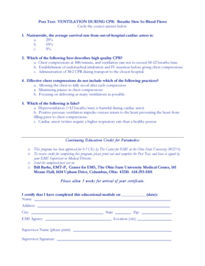 CPR Ventilation Post Test