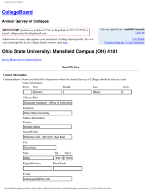 Annual Survey of Colleges