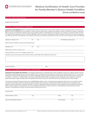 Medical Certification of Health Care Provider