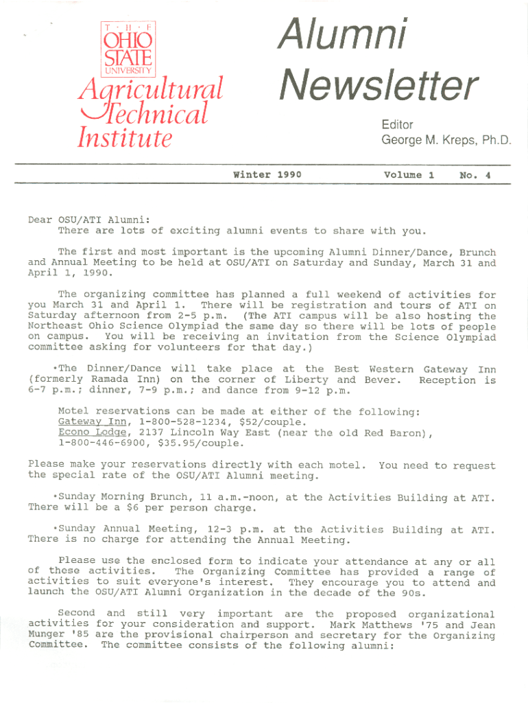 Alumni Newsletter - The Knowledge Bank at The Ohio State University Preview on Page 1