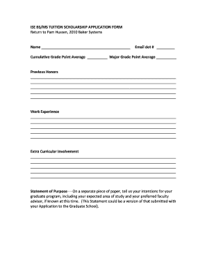 Onlaen game - ISE BS/MS TUITION SCHOLARSHIP APPLICATION FORM Return ... - ise osu