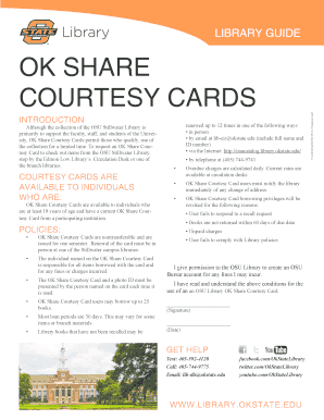 OSU Library OK Share Courtesy Card Application